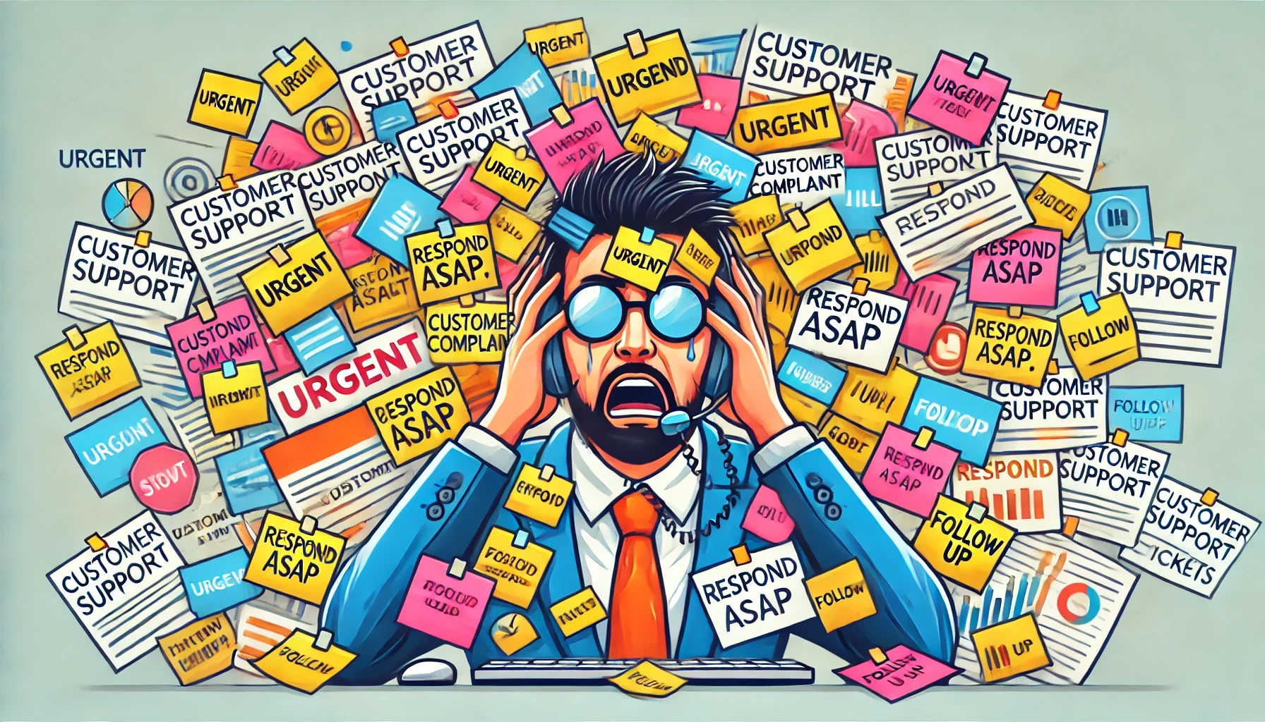 Support agent overwhelmed by the volume of urgent customer requests